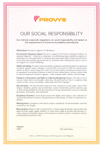 Social responsibility certificate